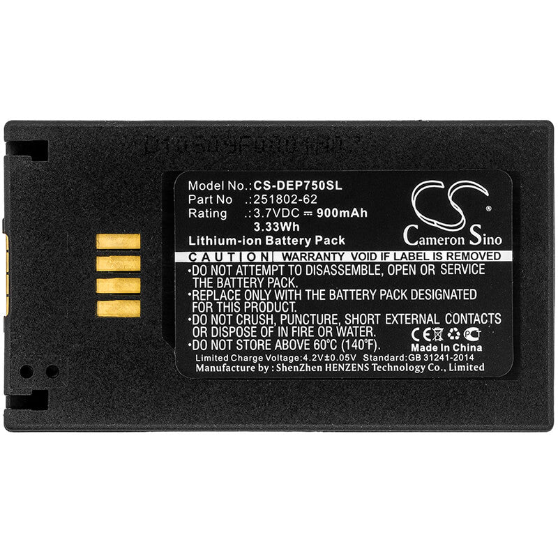 3.7V, 900mAh, Li-ion Battery fits Easypack, Poliflex 750, 3.33Wh