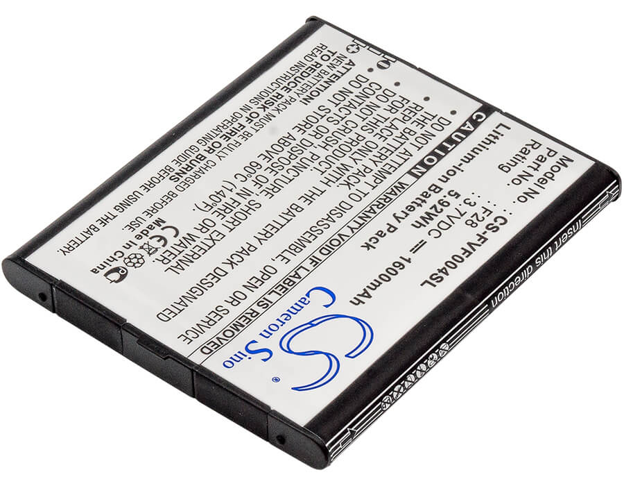 3.7V, 1600mAh, Li-ion Battery fits Fujitsu, Arrows V, Arrows V F-04e, 5.92Wh