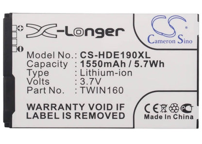 3.7V, 1550mAh, Li-ion Battery fits Google, G3, 5.735Wh