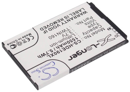 3.7V, 1550mAh, Li-ion Battery fits Sprint, Hero, 5.735Wh