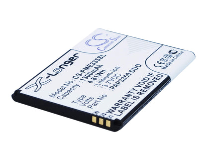 3.7V, 1300mAh, Li-ion Battery fits Prestigio, Multiphone 3350 Duo, 4.81Wh