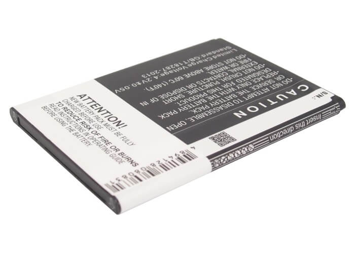 3.7V, 1300mAH, Li-ion Battery fits Blu, D170, Dash 3.5, 4.81Wh