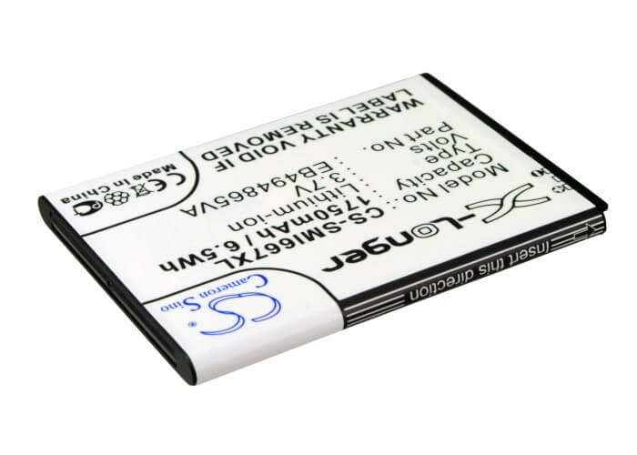 3.7V, 1750mAh, Li-ion Battery fits Samsung, Focus 2, Sgh-i667, 6.475Wh