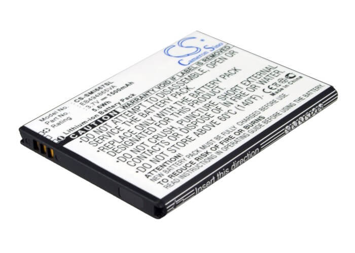 3.7V, 1500mAh, Li-ion Battery fits Samsung, Focus 2, Galaxy Rush, 5.55Wh