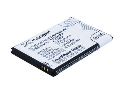 3.7V, 1650mAh, Li-ion Battery fits Coolpad, 8809, 6.105Wh