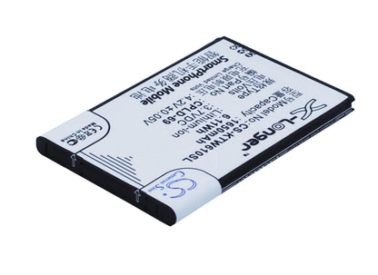 3.7V, 1650mAh, Li-ion Battery fits Coolpad, 8809, 6.105Wh