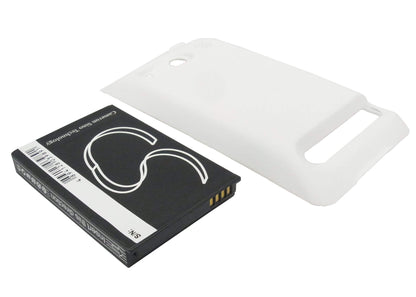 White, 3.7V, 2200mAh, Li-ion Battery fits Htc, A9292, Evo 4g, 8.14Wh