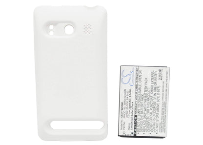 White, 3.7V, 2200mAh, Li-ion Battery fits Htc, A9292, Evo 4g, 8.14Wh