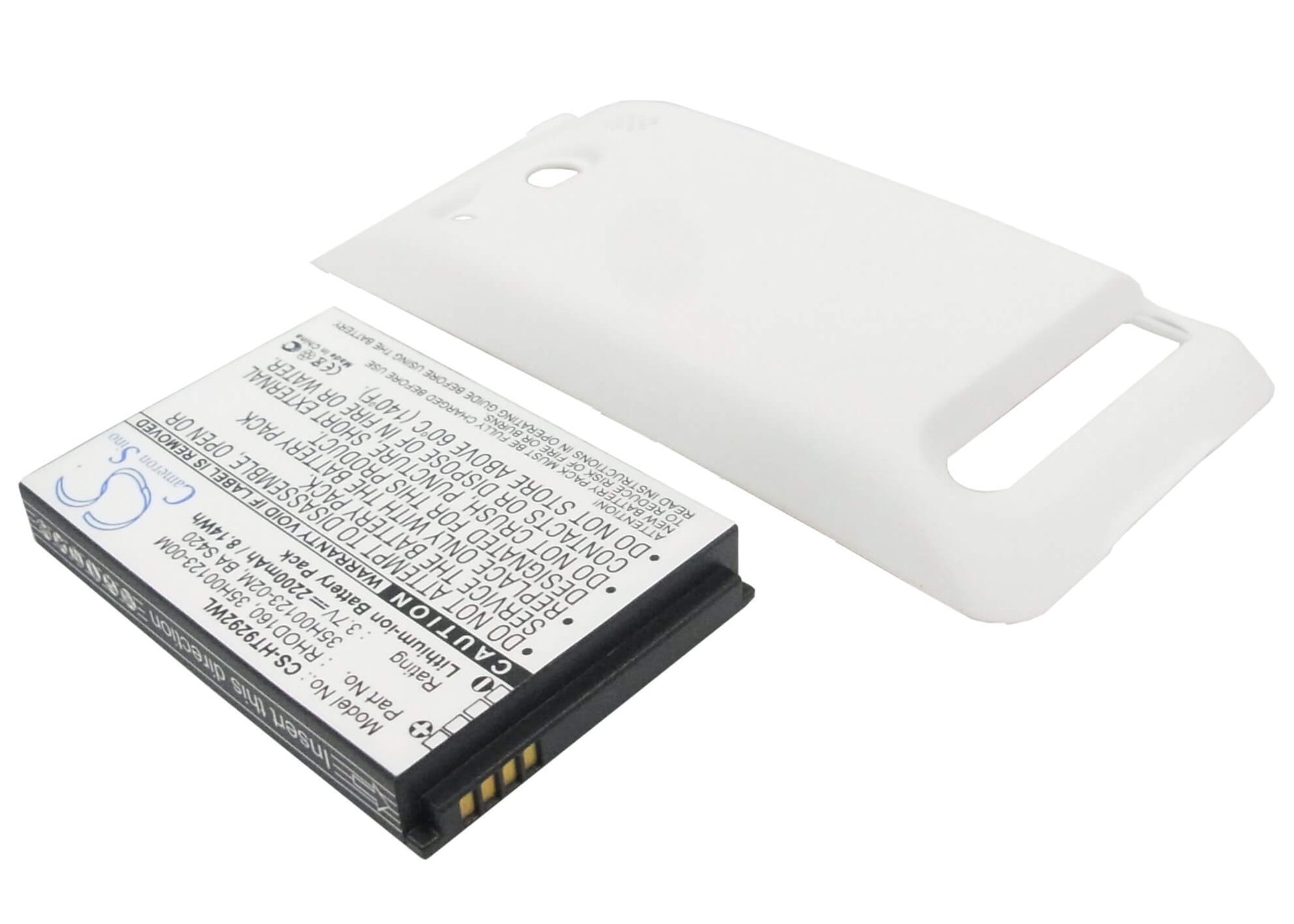 White, 3.7V, 2200mAh, Li-ion Battery fits Sprint, A9292, Evo 4g, 8.14Wh