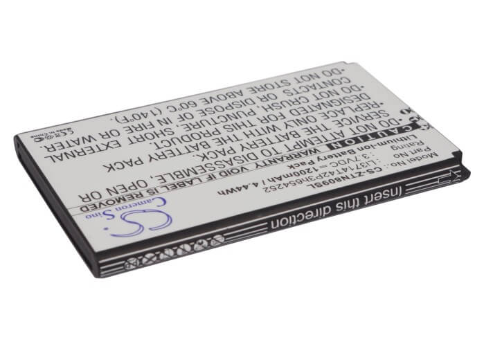 3.7V, 1200mAh, Li-ion Battery fits Zte, U809, V809, 4.44Wh