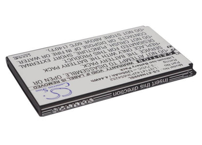 3.7V, 1200mAh, Li-ion Battery fits Zte, U809, V809, 4.44Wh