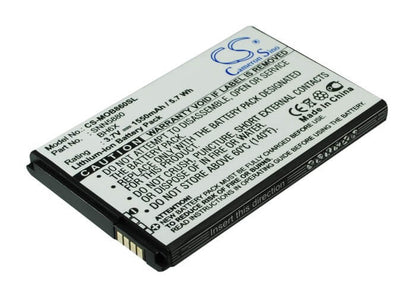 3.7V, 1550mAh, Li-ion Battery fits Verizon, Bionic 4g Lte, 5.735Wh