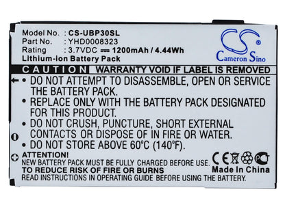 3.7V, 1200mAh, Li-ion Battery fits Simvalley, Xp25, Xp-25, 4.44Wh