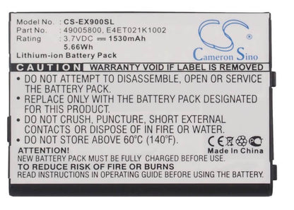 3.7V, 1530mAh, Li-ion Battery fits E-ten, Glofiish Dx900, Glofiish V900, 5.661Wh