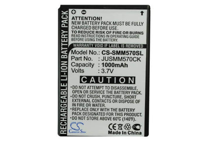 3.7V, 1000mAh, Li-ion Battery fits Samsung, Acclaim M920, Acclaim R880, 3.7Wh