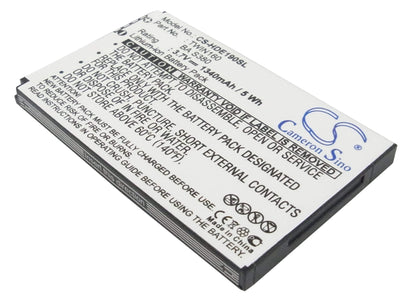 3.7V, 1340mAh, Li-ion Battery fits Htc, A6262, A6266, 4.958Wh