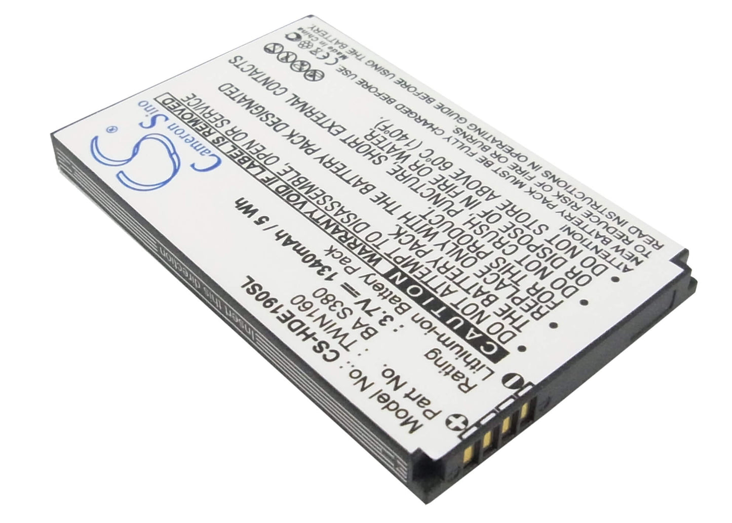 3.7V, 1340mAh, Li-ion Battery fits Dopod, A6288, T5399, 4.958Wh
