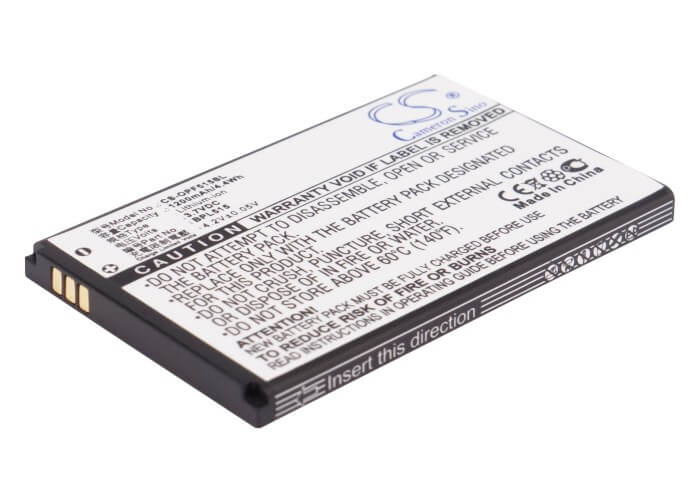 3.7V, 1200mAh, Li-ion Battery fits Oppo, F15, R801, 4.44Wh