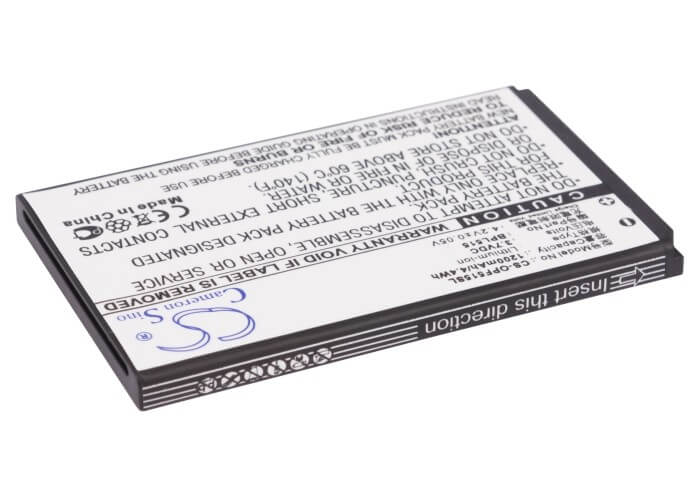 3.7V, 1200mAh, Li-ion Battery fits Oppo, F15, R801, 4.44Wh