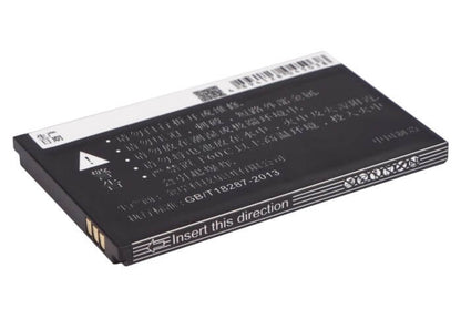 3.7V, 1200mAh, Li-ion Battery fits Oppo, F15, R801, 4.44Wh