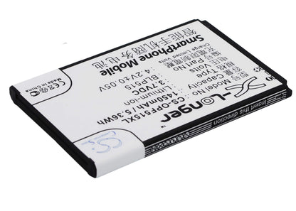 3.7V, 1450mAh, Li-ion Battery fits Oppo, F15, R801, 5.365Wh