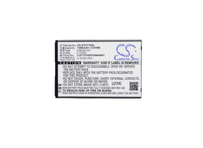 3.7V, 1300mAh, Li-ion Battery fits Zte, Dtac Joey Jump 2, V779, 4.81Wh