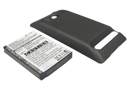 Black, 3.7V, 2200mAh, Li-ion Battery fits Htc, A9292, Evo 4g, 8.14Wh