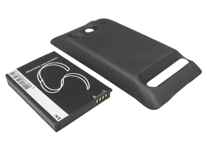 Black, 3.7V, 2200mAh, Li-ion Battery fits Htc, A9292, Evo 4g, 8.14Wh