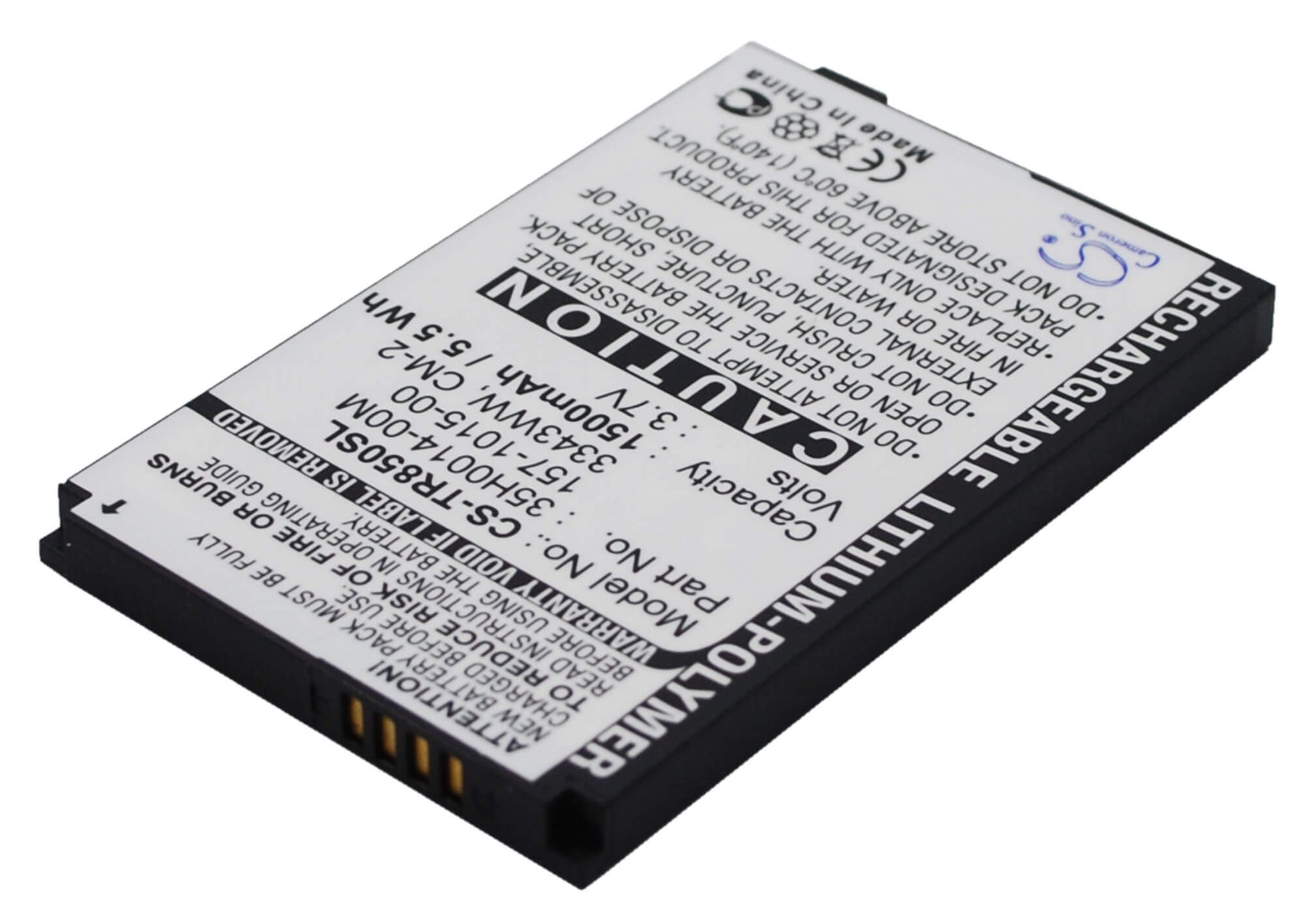 3.7V, 1500mAh, Li-Polymer Battery fits Palm, Drucker, Monk, 5.55Wh