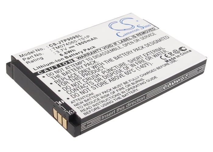 3.7V, 1800mAh, Li-ion Battery fits Jcb, Pro-smart, Toughphone Pro-smart, 6.66Wh