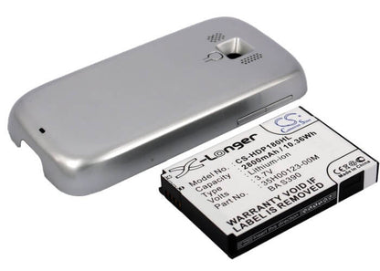 Silver, 3.7V, 2800mAh, Li-ion Battery fits Sprint, 35h00123-00m, 35h00123-02m, 10.36Wh