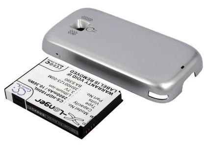 Silver, 3.7V, 2800mAh, Li-ion Battery fits Sprint, 35h00123-00m, 35h00123-02m, 10.36Wh