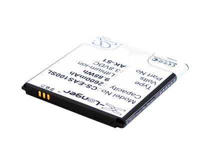 3.8V, 2600mAh, Li-ion Battery fits Emporia, Smart, Smart 1, 9.88Wh
