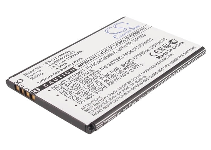 3.7V, 1100mAh, Li-ion Battery fits Alcatel, Ot-v860, V860, 4.07Wh