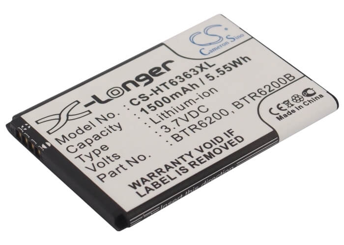 3.7V, 1500mAh, Li-ion Battery fits Verizon, Droid Incredible, 5.55Wh