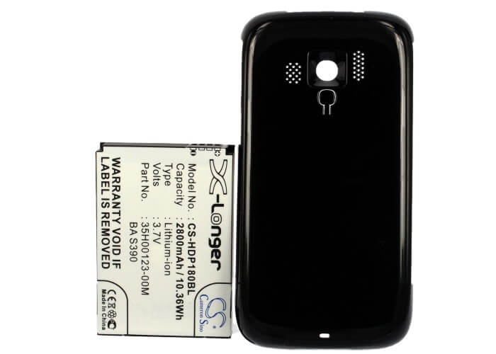 Black, 3.7V, 2800mAh, Li-ion Battery fits Sprint, 35h00123-00m, 35h00123-02m, 10.36Wh