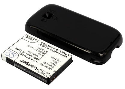 Black, 3.7V, 2800mAh, Li-ion Battery fits Htc, Rhod100, T7373, 10.36Wh