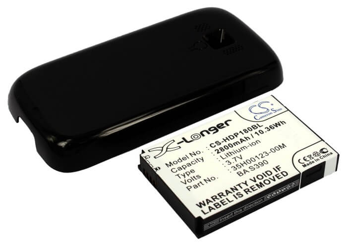Black, 3.7V, 2800mAh, Li-ion Battery fits T-mobile, Touch Pro 2, Touch Pro Ii, 10.36Wh