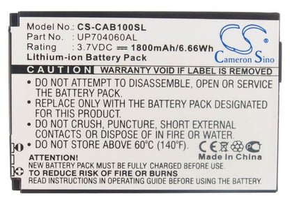 3.7V, 1800mAh, Li-ion Battery fits Cat, B10, 6.66Wh