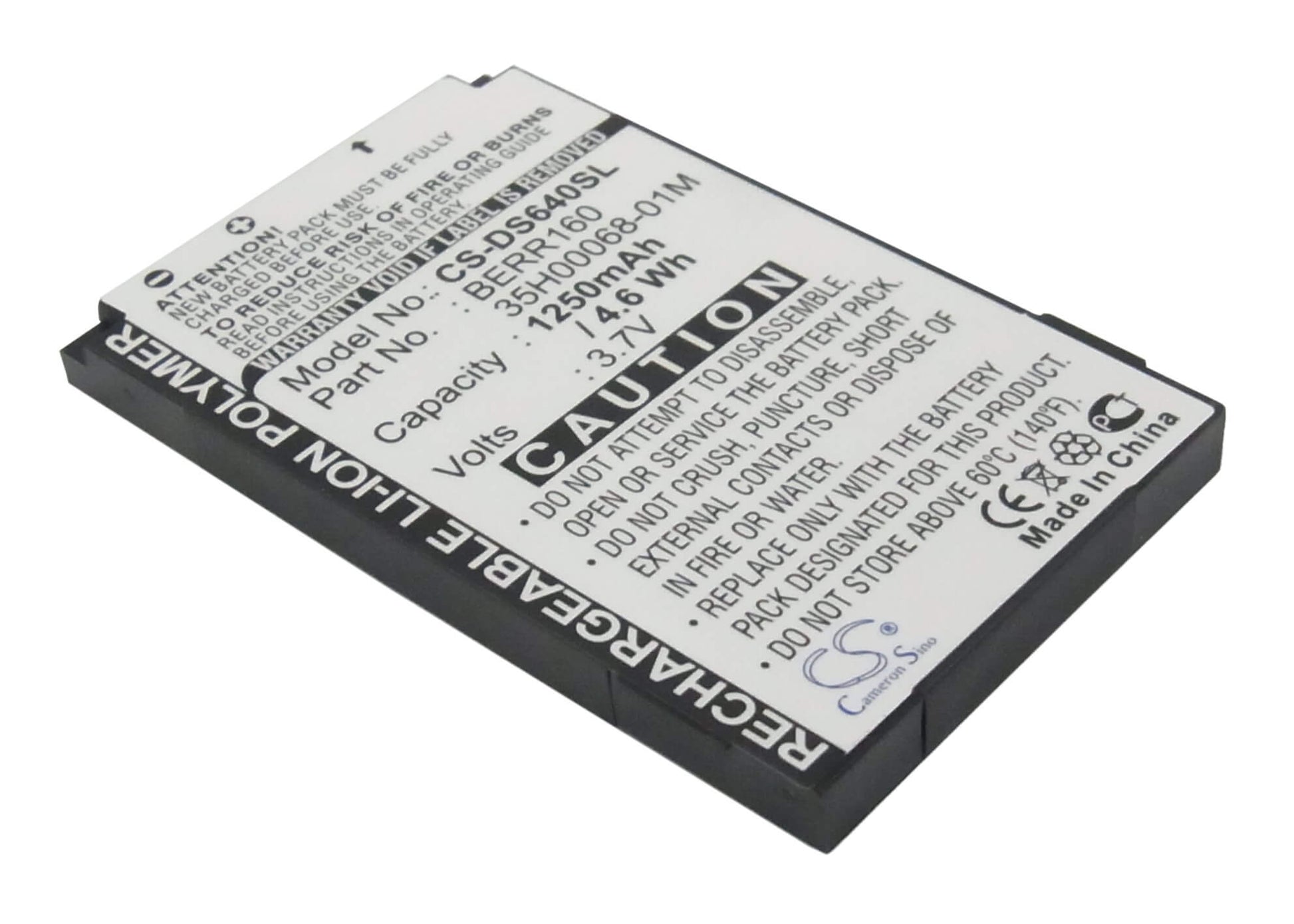 3.7V, 1250mAh, Li-Polymer Battery fits Telus, Mobility, 4.625Wh