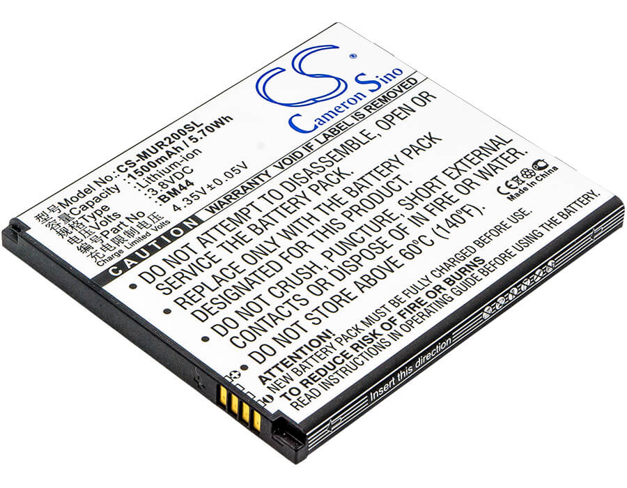 3.8V, 1500mAh, Li-ion Battery fits Xiaomi, Redmi 2, Redmi 2a, 5.7Wh