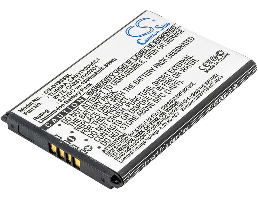3.7V, 1500mAh, Li-ion Battery fits Mtc, 968, 5.55Wh