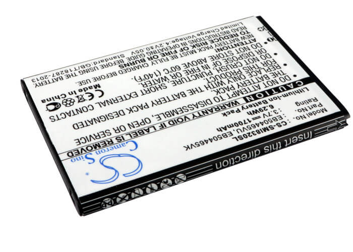 3.7V, 1700mAh, Li-ion Battery fits Coolpad, 8809, 6.29Wh