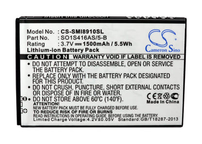 3.7V, 1500mAh, Li-ion Battery fits Verizon, Sch-r720 Admire, Sch-r720 Vitality, 5.55Wh