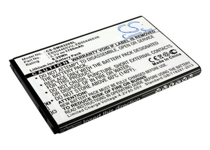 3.7V, 1700mAh, Li-ion Battery fits Verizon, Admire Sch-r720, Sch-r720, 6.29Wh