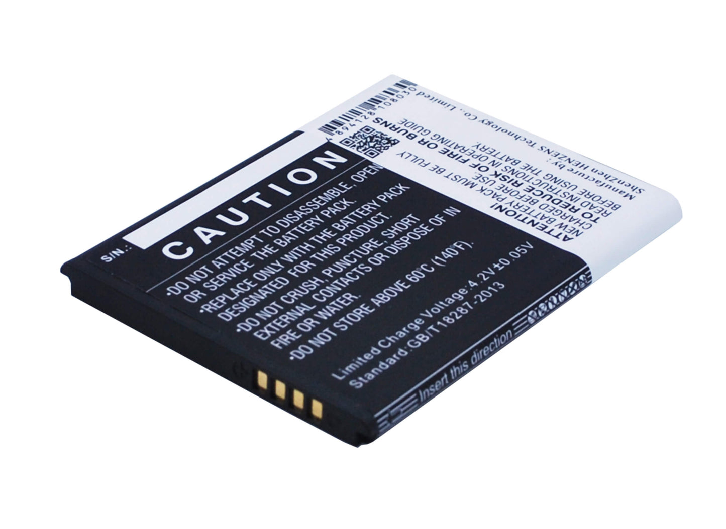 3.7V, 1750mAh, Li-ion Battery fits Blu, A310, Advance 4.5, 6.475Wh