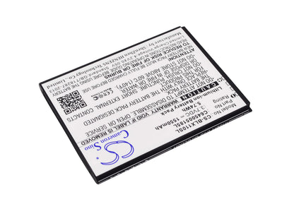 3.7V, 1550mAh, Li-ion Battery fits Blu, Studio Mini, Studio Mini Lte, 5.735Wh