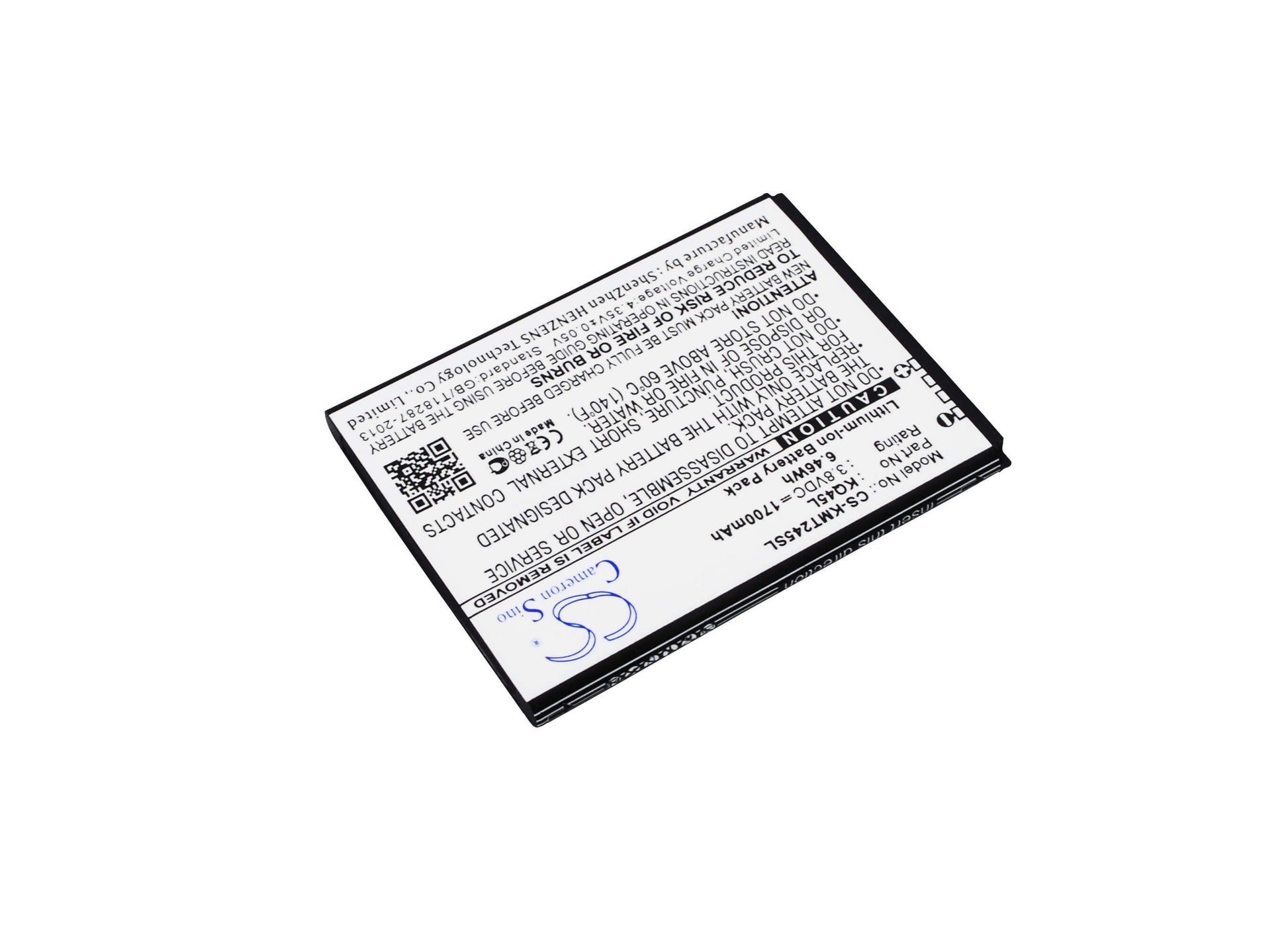 3.8V, 1700mAh, Li-ion Battery fits Kazam, Thunder 2 4.5l, Thunder 2 Q4.5l, 6.46Wh
