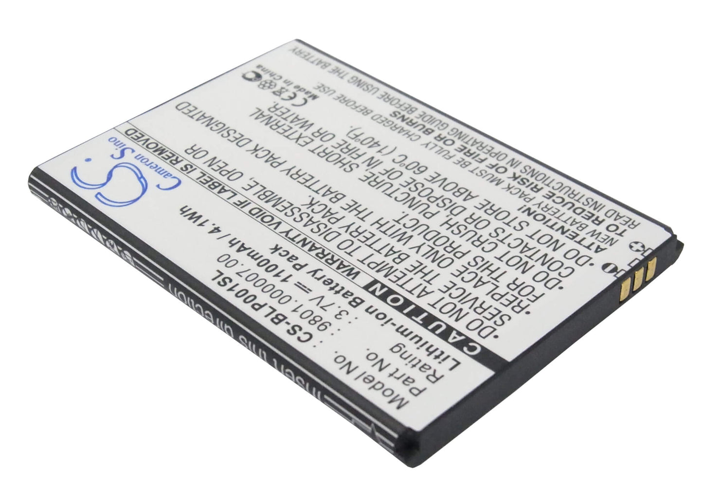 3.7V, 1100mAh, Li-ion Battery fits Blaupunkt, America, 4.07Wh