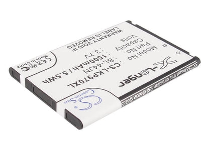 3.7V, 1500mAh, Li-ion Battery fits Lg, As680, As860 Ignite, 5.55Wh